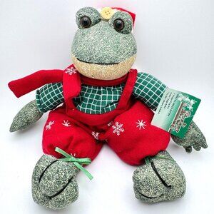Sterling Frog Shelf Sitter Holiday Decoration 12" Polyester Sand Not Working